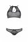 Комплект Passion URSULA SET black L/XL: бра, трусики с ажурным декором и открытым шагом (SO5841) 1