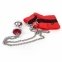 Наручники с металлической анальной пробкой Art of Sex Handcuffs with Metal Anal Plug  size M Red (SO6182) 0