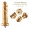 Золотий фалоімітатор Hismith 6.8″ Golden Silicone Dildo, система KlicLok (SO6202) 3