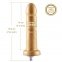 Золотий фалоімітатор Hismith 6.8″ Golden Silicone Dildo, система KlicLok (SO6202) 2