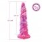Фантазийный фаллоимитатор 10.12″ для секс-машин Hismith Silicone Dildo rose Monster Series, система KlicLok (SO6215) 0