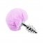 Металева анальна пробка Кролячий хвостик Alive Fluffly Twist Plug L Purple (SO6310) 0