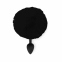 Силиконовая анальная пробка М Art of Sex - Silicone Butt plug Rabbit Tail,Черный (SO6694) 0