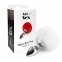 Металева анальна пробка М Art of Sex - Metal Butt plug Rabbit Tail, Білий (SO6962) 1