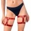 Гартеры на ногу из натуральной кожи Art of Sex - Kristina Leg Garters (2 шт), Красный (SO7011) 0