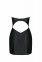 Мини-платье из экокожи CELINE CHEMISE black 4XL/5XL — Passion: шнуровка, трусики в комплекте (SO7061) 2