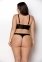 Комплект з екошкіри з люверсами та ремінцями Malwia Bikini black 6XL/7XL — Passion, бра та трусики (SO7097) 0