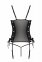 Сітчастий корсет з екошкіри, з люверсами та знімними пажами Malwia Corset black 4XL/5XL — Passion (SO7098) 2