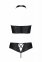Комплект з еко-шкіри Nancy Bikini black 4XL/5XL - Passion, бра та трусики з імітацією шнурівки (SO7102) 2