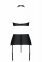 Комплект з імітацією шнурівки Nancy Set black 6XL/7XL - Passion топ, трусики та пояс для панчіх (SO7107) 2