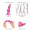 Насадка для страпона Strap-On-Me DILDO PLUG BEADS FRAMBOISE METALLIC - M (SO7819) 0