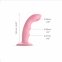 Насадка для страпона с двойной точечной пульсацией Strap-On-Me TAPPING DILDO WAVE - CORAL PINK (SO9622) 0
