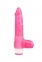 Вібратор з яєчками ребристий Pink Basic Luv Theory Chisa (CH97136) 0