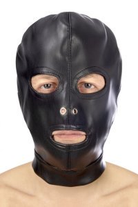 Капюшон для БДСМ с открытыми глазами и ртом Fetish Tentation Open mouth and eyes BDSM hood (SO4671)