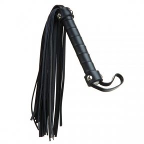 Батіг з екошкіри c вузькими хвостами FLOGGER BLACK (F61419)