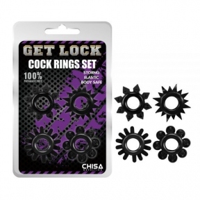 Набір кілець GK Power Cock Rings Set-black (CH58238)