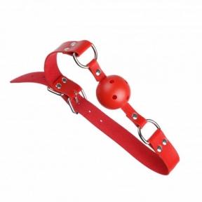 Кляп з екошкіри BREATHABLE BALL GAG RED (F61401)