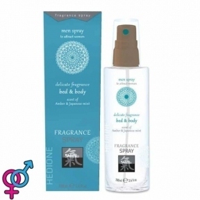Спрей для тіла і ліжку з феромонами і афродизіаками HOT Fragrance Бурштин і японська м'ята, 100 мл (HOT67091)