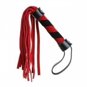 Плетка из замши мини FLOGGER BLACK/RED (F61415)