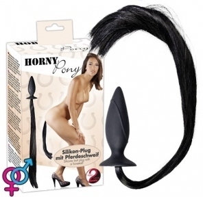 Анальна пробка Pony Whip Plug, 12х4 см