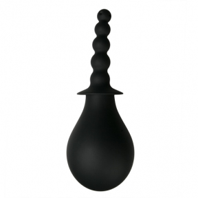 Анальный душ Easytoys Steamy Douche с рельефным носиком, черный (ET405BLK)