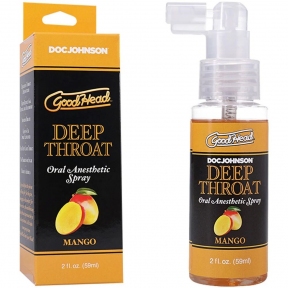 Спрей для мінету Doc Johnson GoodHead DeepThroat Spray – Mango 59 мл для глибокого мінету, (SX3465)
