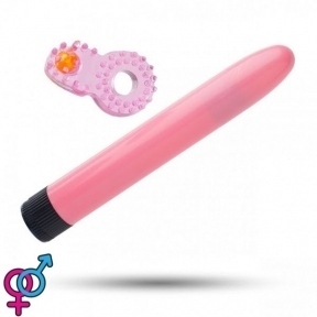 Набір Sex Toys Класичний Вібромасажер + Ерекційне Кільце, Pink (810268)