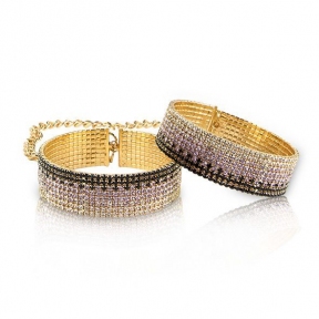 Лакшери наручники-браслеты с кристаллами Rianne S: Diamond Cuffs, подарочная упаковка (SO3873)