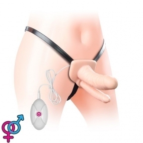 Страпон Vibrating Unisex Hollow Strap On