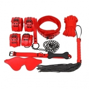 Набор для BDSM 7в1 LY1003, Красный (SO4999)