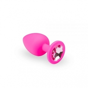 Анальная пробка Pink Silicone White S (28656)