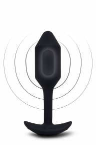 Анальна пробка з вібрацією Snug Plug 2 B-Vibe, силіконова, чорна (BV-014 BLK)