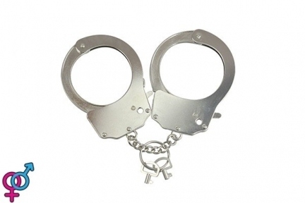Металеві Наручники Adrien Lastic Handcuffs Metallic