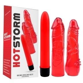 Набор вибратор + 2 насадки Chisa Hotstorm Hers Dildo Kit (CH14637)
