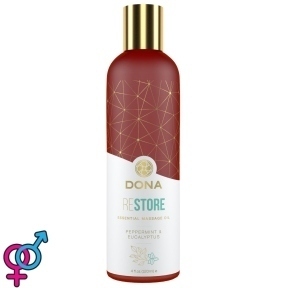 Массажное масло DONA Restore - Peppermint & Eucalyptus Essential Massage Oil, 120 мл