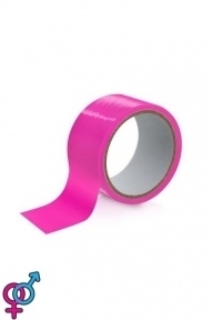 Скотч для бондажа Fetish Tentation Fuchsia (15м), не липне до шкіри і волосків, тільки сам до себе (SO4445)