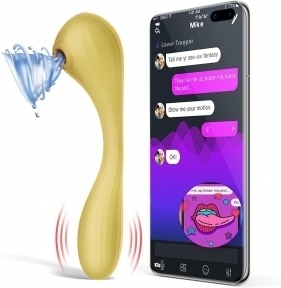 Вакуумный вагинально-клиторальный стимулятор Magic Motion Bobi Yellow, управление со смартфона (SO5746)