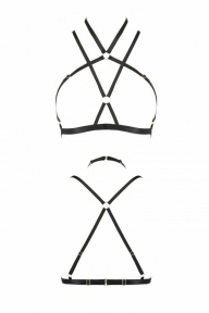 Портупея-стрепы KELIS BRA black XXL/XXXL - Passion Exclusive (SO6414)
