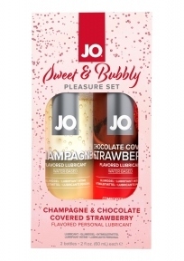 Набір лубрикантів System JO Sweet&Bubbly – Shampagne & Chocolete Covered Strawberry (2×60 мл) (SO6777)