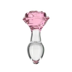 Стеклянная анальная пробка Pillow Talk - Rosy- Luxurious Glass Anal Plug (SO6834)