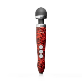 Вибромассажер DOXY Die Cast 3R ROSE PATTERN, очень мощный, питание 220В, металлический корпус (SO8025)