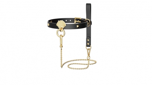 Розкішний нашийник з повідцем Zalo Collar & Leash Set Black (SO8228)