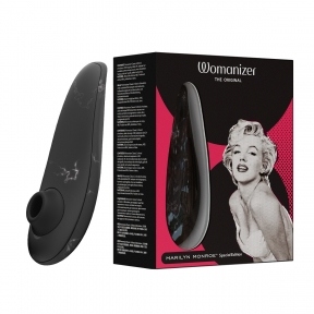 Вакуумний стимулятор клітора Womanizer Marilyn Monroe Black Marble (W44099)