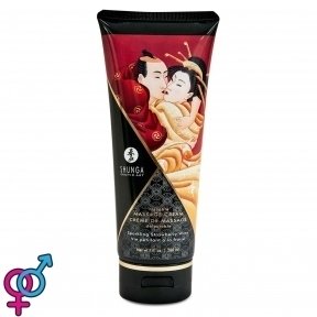 Їстівний масажний крем Shunga KISSABLE MASSAGE CREAM - Sparkling Strawberry Wine, 200 мл