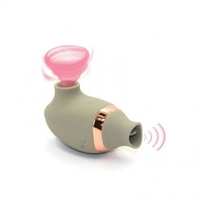 Вакуумный стимулятор для клитора Sweet Em Velvet Lure зеленый USB (89691)