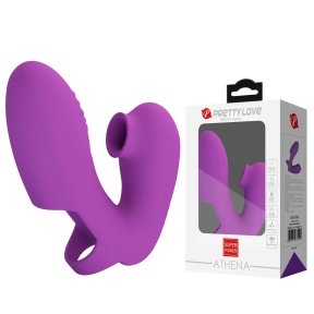 Вибратор на палец со стимуляцией клитора PRETTY LOVE Super Finger ATHENA 7 режимов, фиолетовый, (BI-300031)