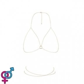 Прикраса-портупея Bijoux Indiscrets Magnifique Bra Chain - Gold