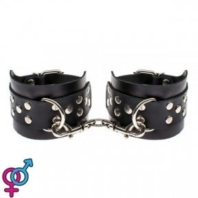 Кайдани Leather Leg Cuffs, black (280174)