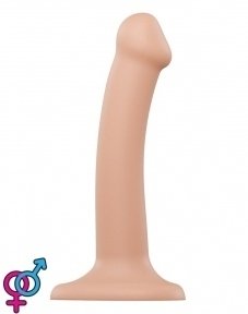 Фалоімітатор Strap-On-Me Dual Density Dildo Flesh S, 17х2,7 см