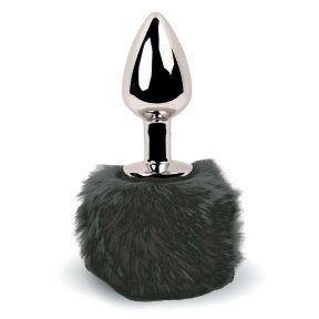Анальная пробка FeelzToys - Bunny Tails Butt Plug Black (SO5063)